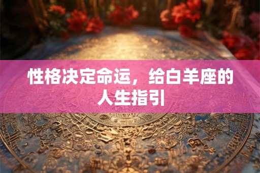 性格决定命运，给白羊座的人生指引