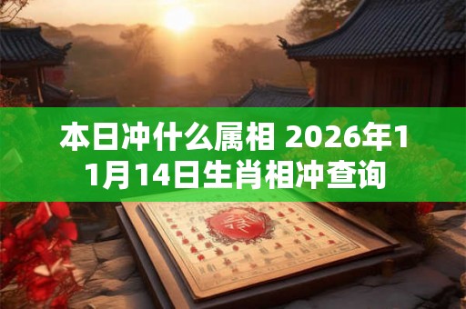 本日冲什么属相 2026年11月14日生肖相冲查询
