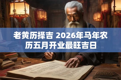 老黄历择吉 2026年马年农历五月开业最旺吉日