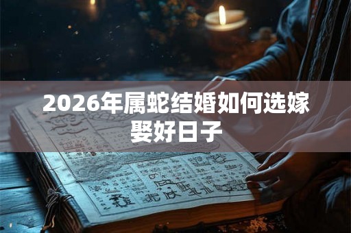 2026年属蛇结婚如何选嫁娶好日子