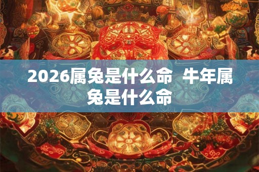 2026属兔是什么命  牛年属兔是什么命