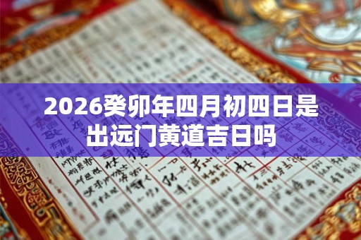 2026癸卯年四月初四日是出远门黄道吉日吗