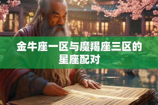 金牛座一区与魔羯座三区的星座配对