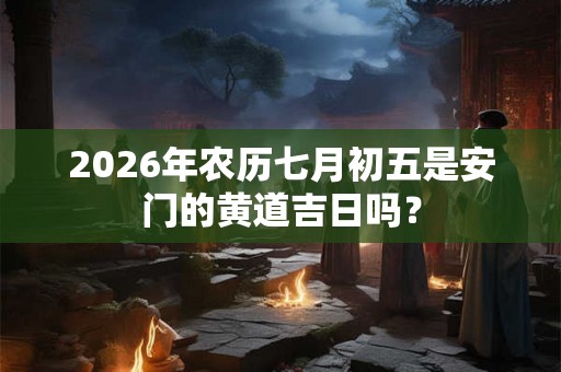 2026年农历七月初五是安门的黄道吉日吗？