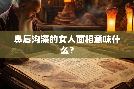 鼻唇沟深的女人面相意味什么？