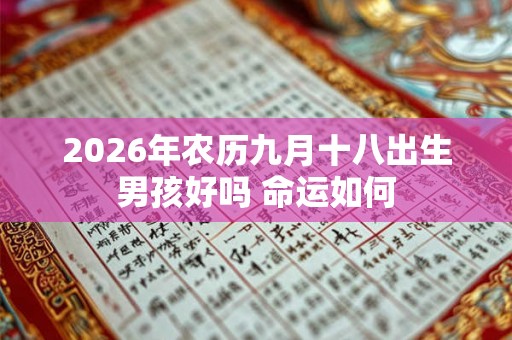 2026年农历九月十八出生男孩好吗 命运如何