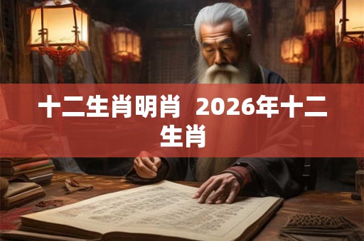 十二生肖明肖  2026年十二生肖