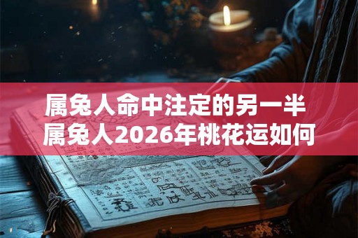 属兔人命中注定的另一半 属兔人2026年桃花运如何