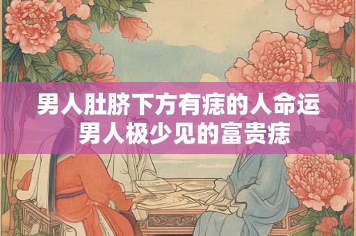 男人肚脐下方有痣的人命运  男人极少见的富贵痣