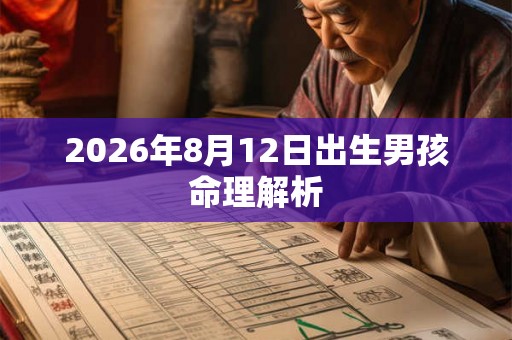 2026年8月12日出生男孩命理解析