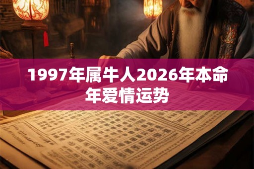1997年属牛人2026年本命年爱情运势