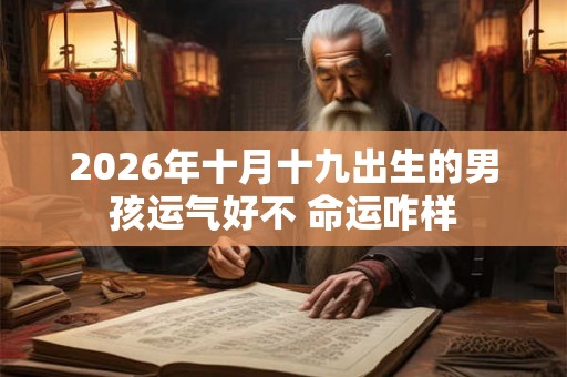 2026年十月十九出生的男孩运气好不 命运咋样