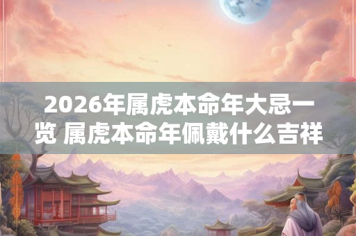 2026年属虎本命年大忌一览 属虎本命年佩戴什么吉祥物