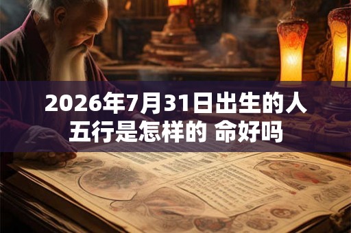 2026年7月31日出生的人五行是怎样的 命好吗