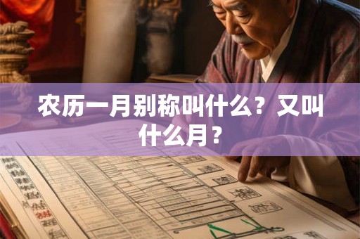 农历一月别称叫什么？又叫什么月？