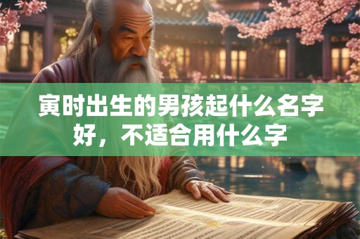 寅时出生的男孩起什么名字好，不适合用什么字