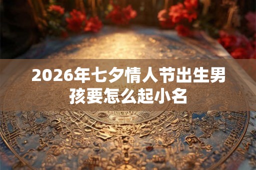 2026年七夕情人节出生男孩要怎么起小名