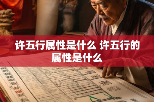 许五行属性是什么 许五行的属性是什么