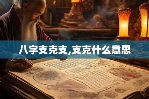 八字支克支,支克什么意思