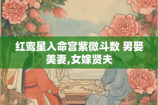 红鸾星入命宫紫微斗数 男娶美妻,女嫁贤夫