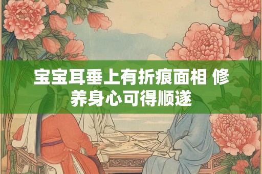 宝宝耳垂上有折痕面相 修养身心可得顺遂