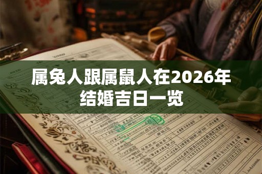 属兔人跟属鼠人在2026年结婚吉日一览