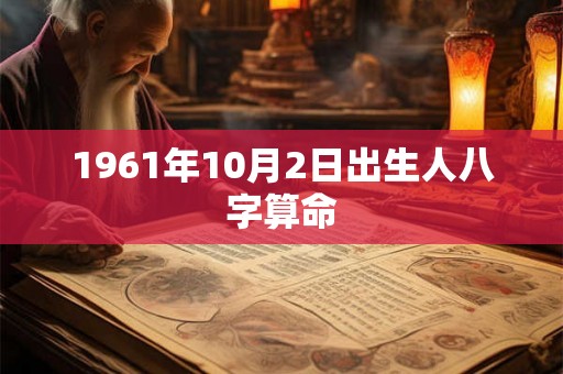 1961年10月2日出生人八字算命