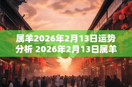 属羊2026年2月13日运势分析 2026年2月13日属羊运气详解 属羊2026年2月13日运势分析 2026年2月13日属羊运气详解