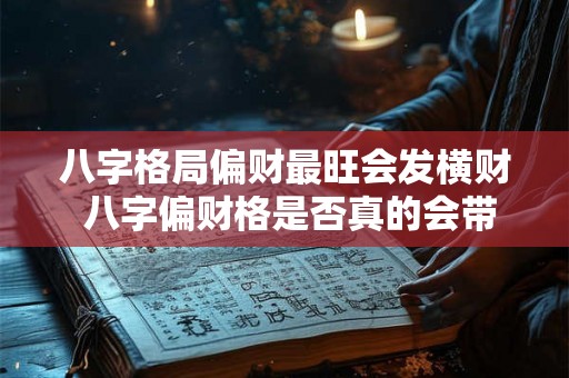八字格局偏财最旺会发横财 八字偏财格是否真的会带来意外财运