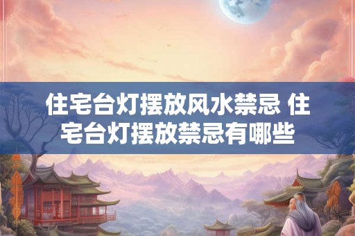 住宅台灯摆放风水禁忌 住宅台灯摆放禁忌有哪些