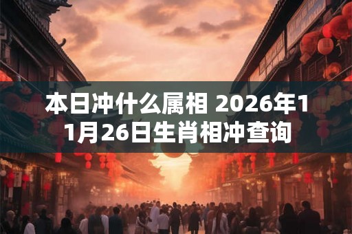 本日冲什么属相 2026年11月26日生肖相冲查询 本日冲什么属相 2026年11月26日生肖相冲查询