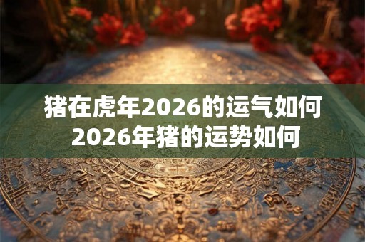 猪在虎年2026的运气如何 2026年猪的运势如何