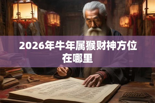 2026年牛年属猴财神方位在哪里