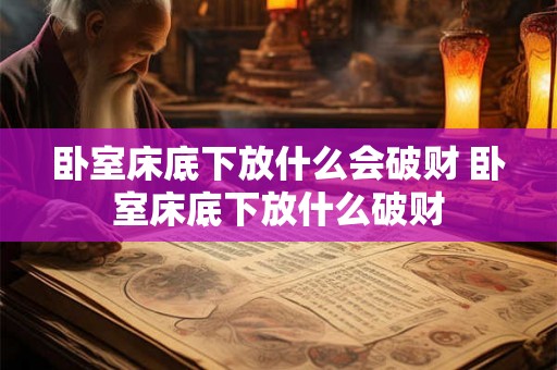卧室床底下放什么会破财 卧室床底下放什么破财