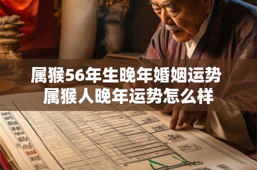 属猴56年生晚年婚姻运势 属猴人晚年运势怎么样