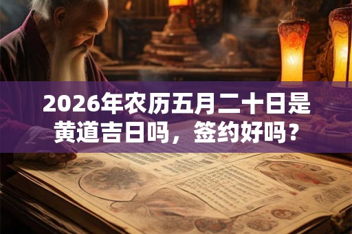 2026年农历五月二十日是黄道吉日吗,签约好吗? 2026年农历五月二十日是黄道吉日吗,签约好吗?