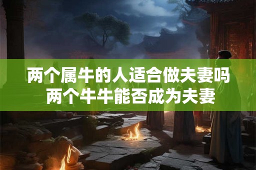 两个属牛的人适合做夫妻吗 两个牛牛能否成为夫妻