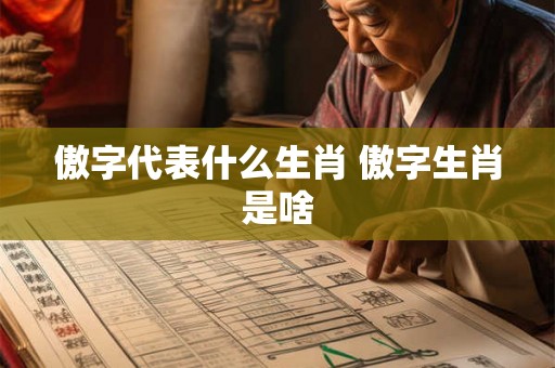 傲字代表什么生肖 傲字生肖是啥 傲字代表什么生肖 傲字生肖是啥