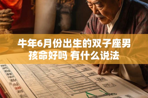 牛年6月份出生的双子座男孩命好吗 有什么说法