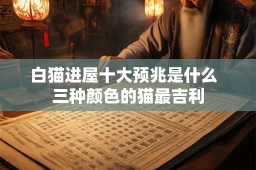 白猫进屋十大预兆是什么  三种颜色的猫最吉利