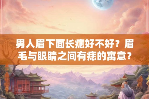 男人眉下面长痣好不好？眉毛与眼睛之间有痣的寓意？