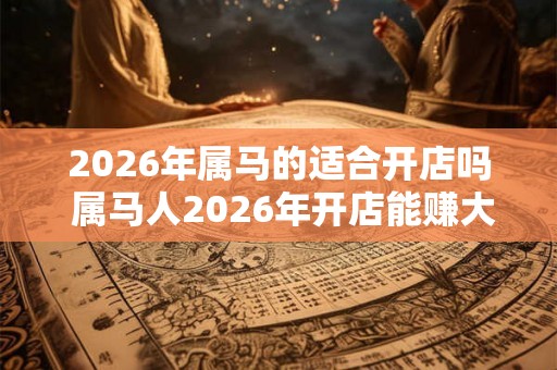 2026年属马的适合开店吗 属马人2026年开店能赚大钱吗