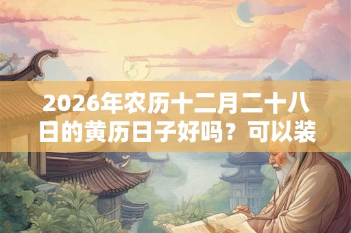 2026年农历十二月二十八日的黄历日子好吗？可以装修或动土吗？