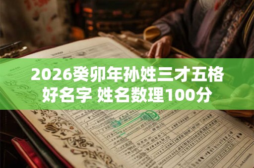2026癸卯年孙姓三才五格好名字 姓名数理100分