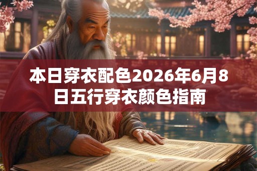 本日穿衣配色2026年6月8日五行穿衣颜色指南