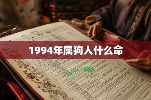 1994年属狗人什么命 1994年属狗人什么命