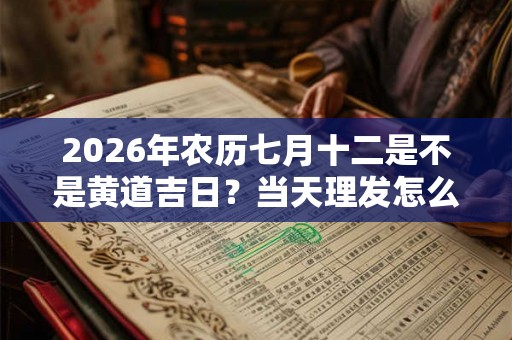 2026年农历七月十二是不是黄道吉日?当天理发怎么样? 2026年农历七月十二是不是黄道吉日?当天理发怎么样?