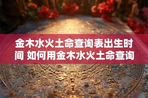 金木水火土命查询表出生时间 如何用金木水火土命查询出生时间
