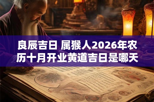 良辰吉日 属猴人2026年农历十月开业黄道吉日是哪天 良辰吉日 属猴人2026年农历十月开业黄道吉日是哪天