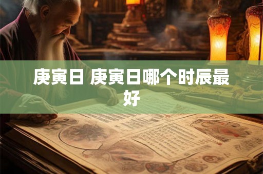 庚寅日 庚寅日哪个时辰最好